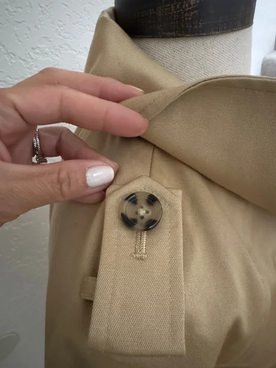 Caslon Cotton Classic Beige Trench Coat with Removable Belt - Picture 10 of 17